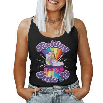 Roller Skating 10 Year Old 10Th Birthday Girl Skate 80S Women Tank Top | Mazezy