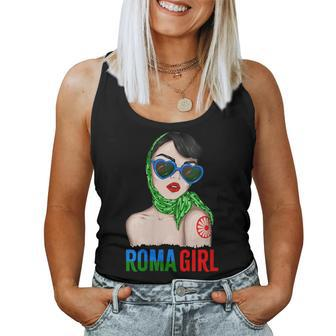 Roma Traveller Girl Romani Flag Proud Womens Women Tank Top | Mazezy