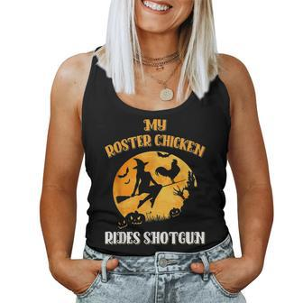 My Rooster Chicken Rides Shotgun Scary Halloween 2020 Women Tank Top | Mazezy