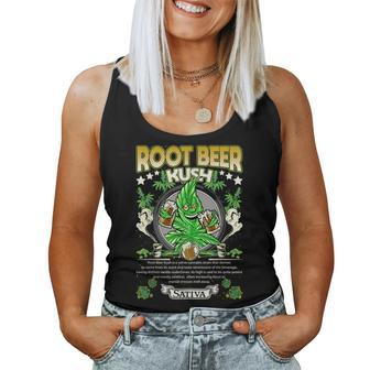 Root Beer Kush Hybrid Cross Marijuana Strain Cannabis Leaf Beer Women Tank Top | Mazezy