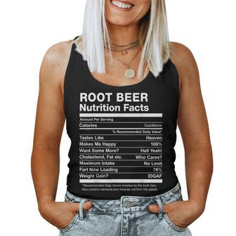 Root Beer Nutrition Facts Graphic Beer Women Tank Top | Mazezy
