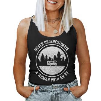 Rv Camping For Never Underestimate Women Tank Top - Seseable