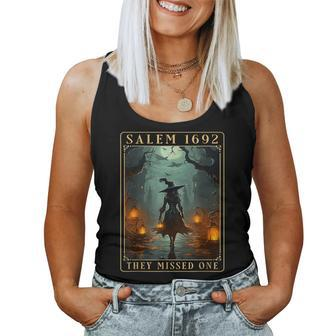 Salem 1692 They Missed One Halloween Witch Trials Women Tank Top - Seseable