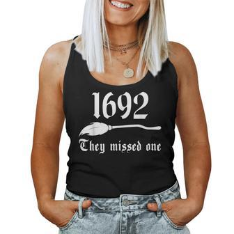 Salem Witch 1692 They Missed One Massachusetts Halloween Women Tank Top - Seseable