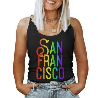 San Francisco California Gay Pride Lgbt Flag Rainbow Women Tank Top | Mazezy