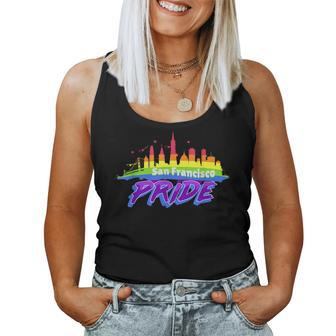 San Francisco Pride - Rainbow Golden Gate Bridge Women Tank Top | Mazezy