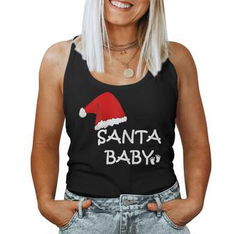Santa Baby-Pregnancy Announcement Christmas T Women Tank Top | Mazezy