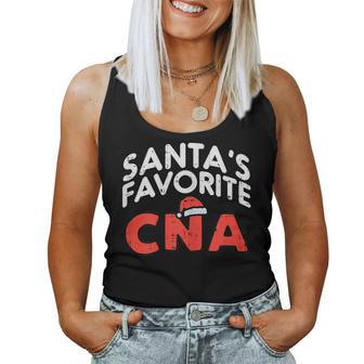 Santas Favorite Cna Medical Christmas Girl Nurse Pj Women Tank Top - Monsterry CA