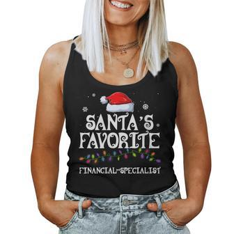 Santa's Favorite Finalcial-Specialist Ugly Christmas Sweater Women Tank Top - Monsterry