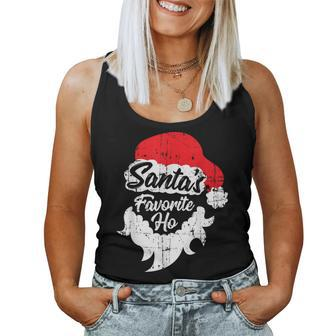 Santas Favorite Ho Adult Girl Christmas Women Tank Top | Mazezy