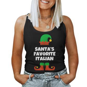 Santas Favorite Italian Christmas Italy Women Tank Top | Mazezy