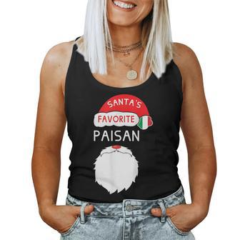 Santas Favorite Paisan Italian Pride Christmas Women Tank Top | Mazezy