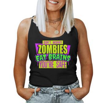 Sarcastic Zombie Joke 80S Horror Graphic Humor Sarcasm Sarcasm Women Tank Top | Mazezy