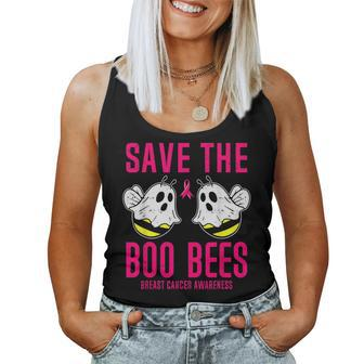 Save The Boobees Boo Bees Breast Cancer Halloween Women Tank Top - Thegiftio UK