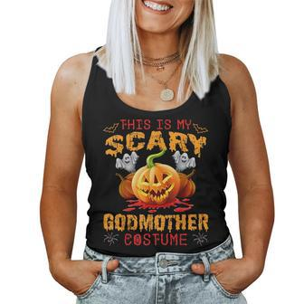 This Is My Scary Godmother Costume Pumpkin Halloween Women Tank Top | Mazezy