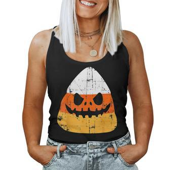 Scary Halloween Candy Corn Spooky Costume Women Tank Top - Thegiftio UK