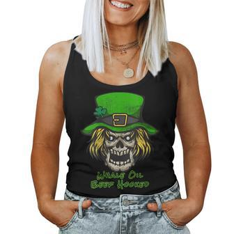 Scary Leprechaun Skull Halloween Party Costume Quote Women Tank Top | Mazezy