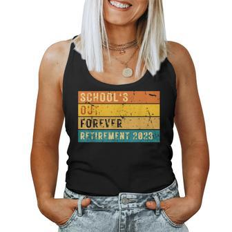 Schools Out Forever Retired Teacher Retirement 2023 Vintage Women Tank Top | Mazezy