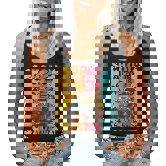 Schools Out For Summer Teacher Summer Vacation Groovy Women Tank Top | Mazezy