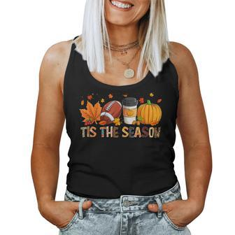 The Season Leopard Pumpkin American Football Halloween Fall Halloween Women Tank Top | Mazezy