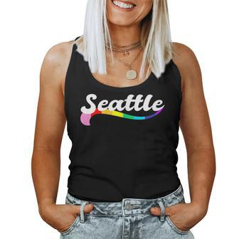 Seattle Rainbow Gay Pride Lgbtqi Queer Proud Homo Queer Love Women Tank Top | Mazezy