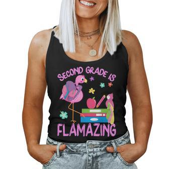 Second Grade Is Flamazing Flamingo Amazing 2Nd Grader Women Tank Top | Mazezy
