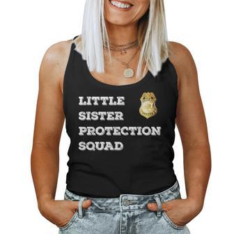 Security Little Sister Protection Squad Boys Girls Women Tank Top | Mazezy