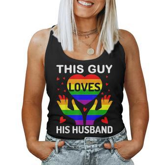 Same Sex Wedding Gay Pride Queer Rainbow Flag Lqbt Husband Women Tank Top | Mazezy