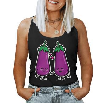 Sexting Eggplant Horny Dirty Gay Couple Lgbt Gay Pride Women Tank Top | Mazezy