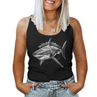 Shark Beach Lover Ocean Animal Graphic Novelty Women Tank Top - Seseable
