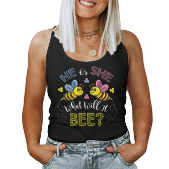 He Or She What Will It Bee Gender Reveal Women Tank Top | Mazezy