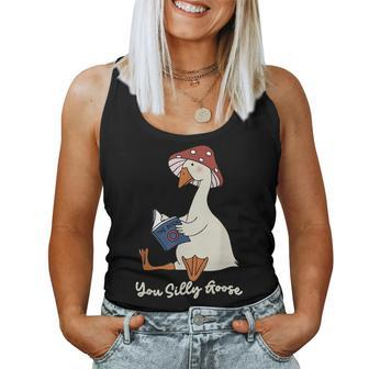 You Silly Goose Honk Duck Goose Reads The Book Goose Women Tank Top | Mazezy