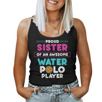 Sister Of Awesome Water Polo Player Sports Coach Graphic Women Tank Top | Mazezy