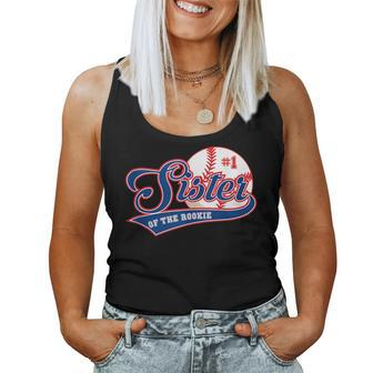 Sister Of Rookie 1St Birthday Baseball Theme Matching Party Women Tank Top Basic Casual Daily Weekend Graphic - Thegiftio UK