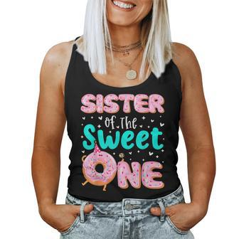 Sister Of The Sweet One 1St Birthday Donut Theme Family Women Tank Top Weekend Graphic - Monsterry UK
