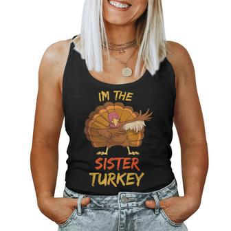 Sister Turkey Matching Family Group Thanksgiving Party Pj Women Tank Top | Mazezy
