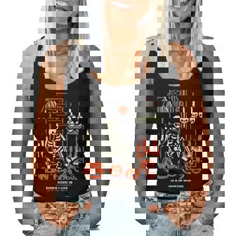 Skeleton Pumpkin Every House I Live In Is A Haunted-House Women Tank Top - Seseable