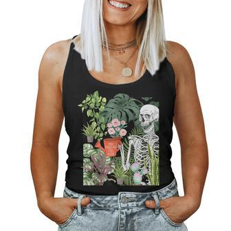 Skeleton Water Plant You Make Me Feel Alive Gardening Plant Plant Lover Women Tank Top | Mazezy