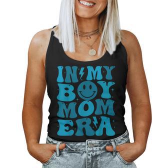 Smile Face In My Boy Mom Era Groovy Mom Of Boys Women Tank Top Weekend Graphic - Monsterry DE