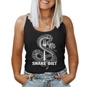 Snake Diet Motivational Pun For Nutritionist Dietician Women Tank Top | Mazezy