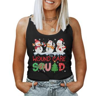 Snowman Wound Care Nurse Squad Christmas Holiday Matching Women Tank Top - Monsterry