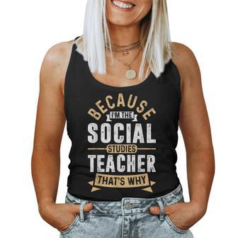 Social Studies Teacher - Awesome For Teacher Women Tank Top | Mazezy
