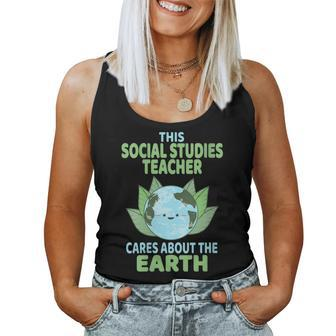 Social Studies Teacher Earth Day School Classroom Women Tank Top | Mazezy DE