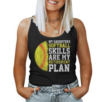 Softball Dad Mom Baseball Player Women Tank Top | Mazezy