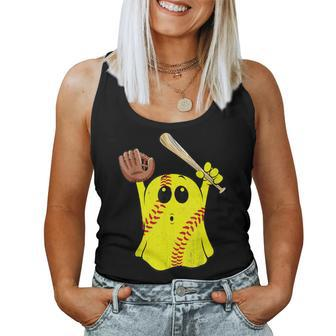 Softball Ghost Softball Lover Halloween Costume Boy Girl Women Tank Top | Mazezy