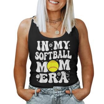 In My Softball Mom Era Retro Groovy Sports Mom For Women Tank Top - Thegiftio UK