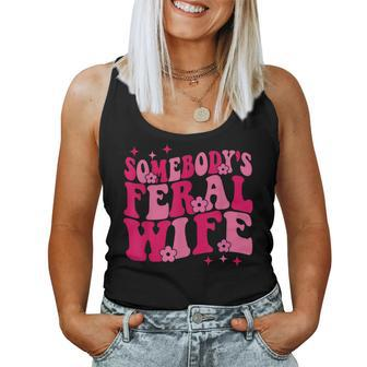 Somebodys Feral Ass Wife Matching Family Outfits Women Men For Wife Women Tank Top | Mazezy