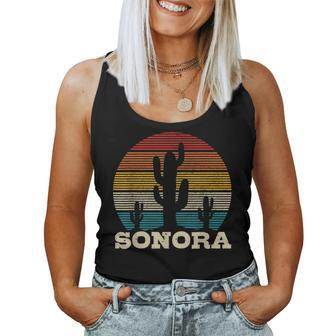 Sonora Mexico Cactus Vintage Retro Desert Souvenir Women Tank Top | Mazezy