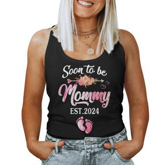 Soon To Be Mommy 2024 First Time Mom Pregnancy Women Tank Top | Mazezy