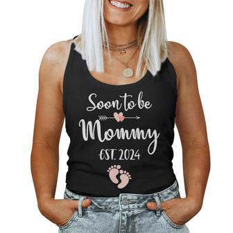 Soon To Be Mommy 2024 For Mom Pregnancy Announcement Women Tank Top Weekend Graphic - Seseable